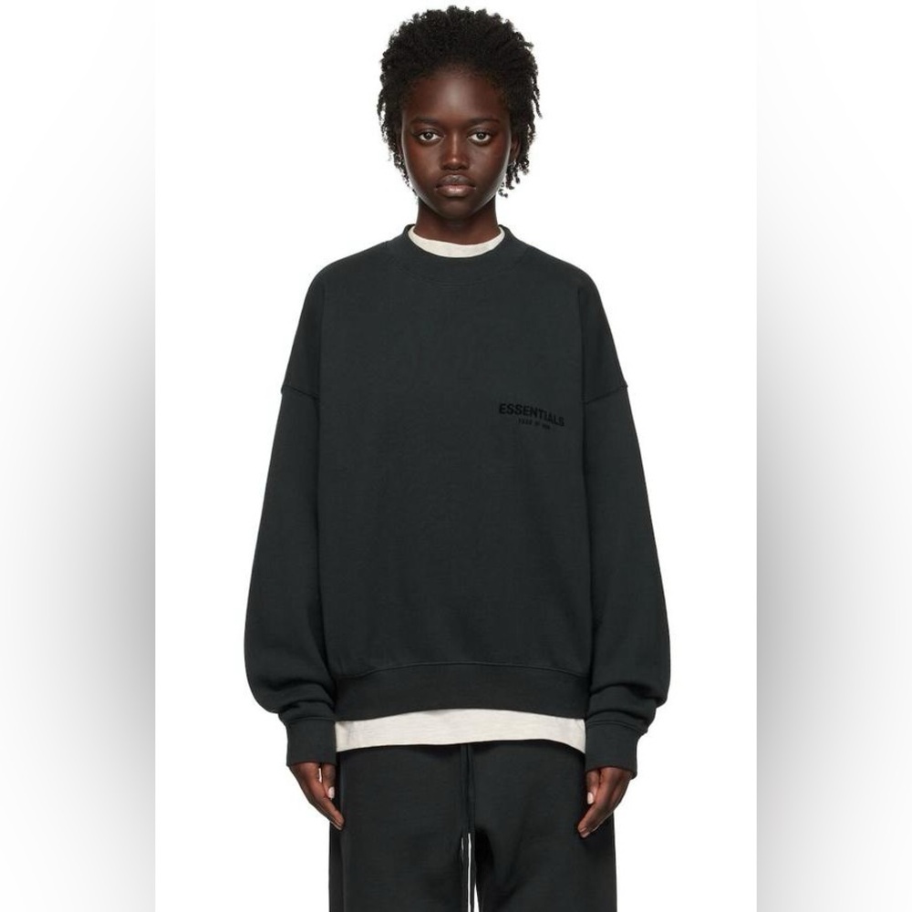 Black Fear of God Essentials Crewneck